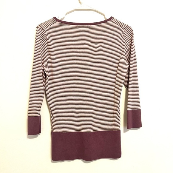 2/$25 Banana Republic - Purple Striped Sweater/Top with Accent Bow - Picture 8 of 8